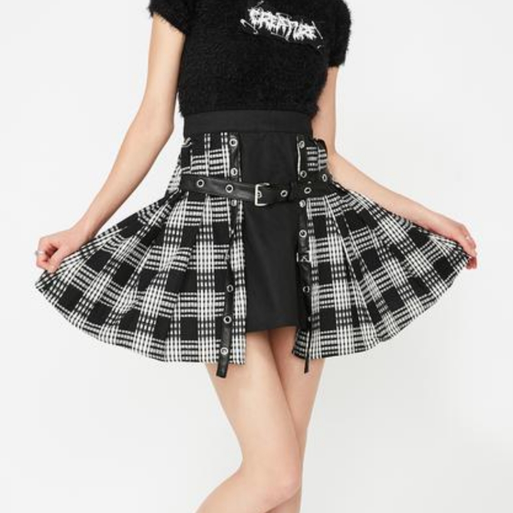 Disturbia Matilde Tartan Skirt, US 10 / UK 14